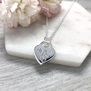 A stunning wedding, anniversary or birthday gift, engraved and personalised on a gorgeous sterling silver pendant