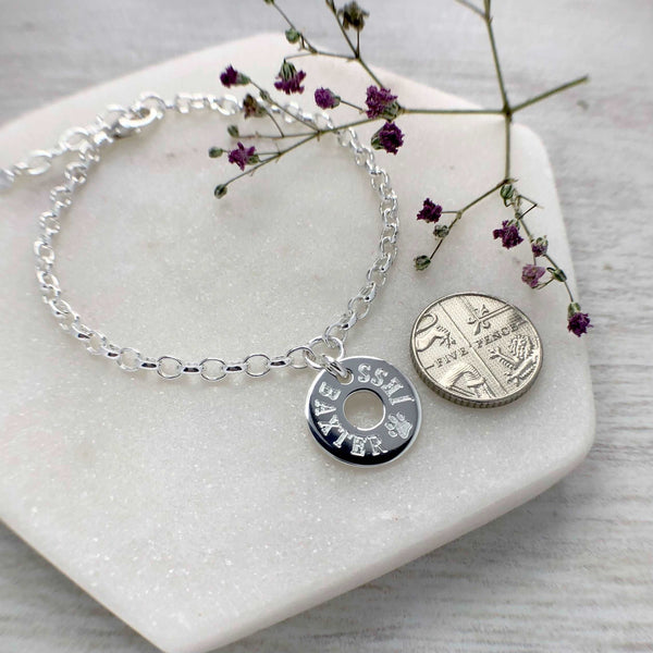 Personalised charm bracelet for dog or cat lover
