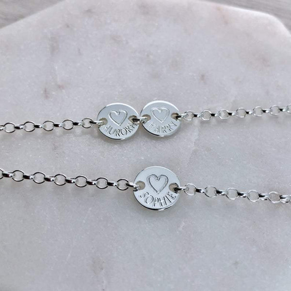 Name bracelet engraved in sterling silver, dainty and simple - Tracy Anne Jewellery