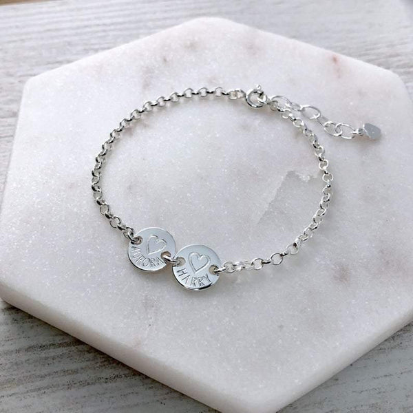 Name bracelet engraved in sterling silver, dainty and simple - Tracy Anne Jewellery
