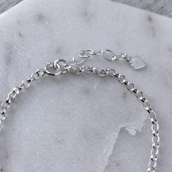 Name bracelet engraved in sterling silver, dainty and simple - Tracy Anne Jewellery