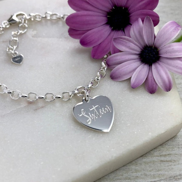 sweet 16 charm bracelet sterling silver