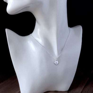 Paw print necklace with pet's name engraved on the back, 10mm - Tracy Anne Jewellery