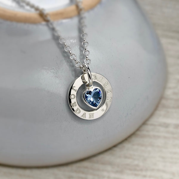 Engraved necklace for mum, new mum, new baby gift