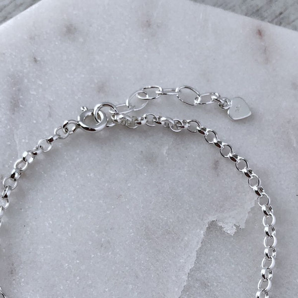 Personalised sterling silver ID bracelet