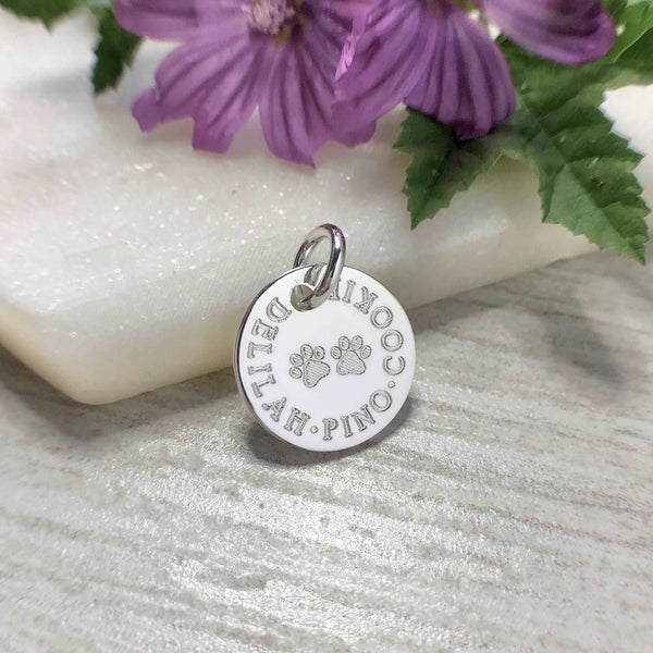 Paw print pendant / charm for dog or cat owner