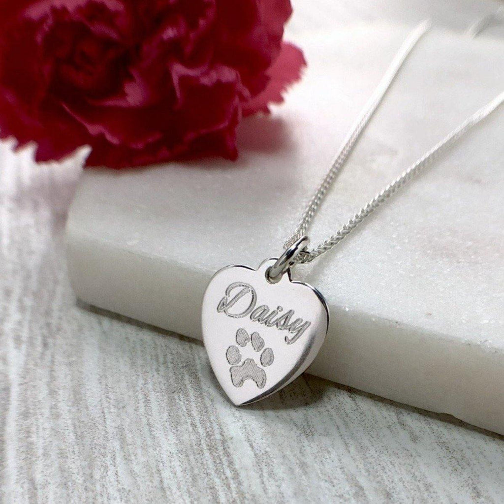 Sterling Silver Personalized Paw Print Pendant Necklace | Ross-Simons