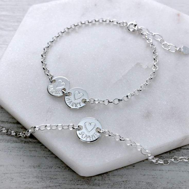 Name bracelet engraved in sterling silver, dainty and simple - Tracy Anne Jewellery